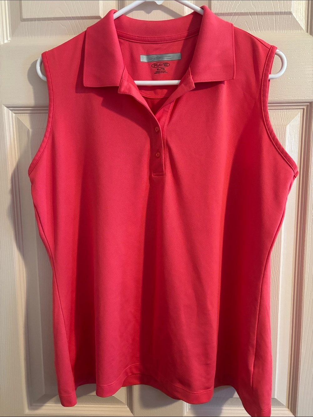 Greg Norman Collection Sleeveless Polo Tank - Coral